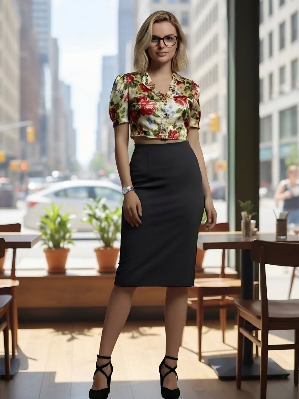 Vince Black Women Size 4 High-Rise Pencil Skirt